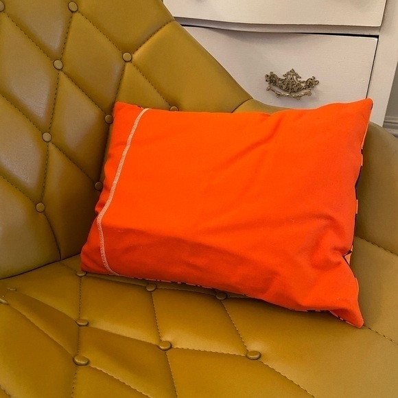 Vintage 1960s Spade Print Fabric Pillow Cover - Picture 2 of 2